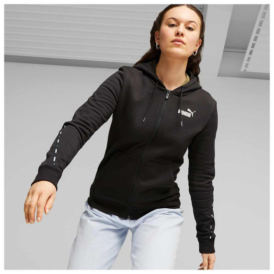 Puma Γυναικεία ζακέτα Essential Tape Fleece Full-Zip Hoodie Puma Γυναικεία ζακέτα Essential Tape Fleece Full-Zip Hoodie